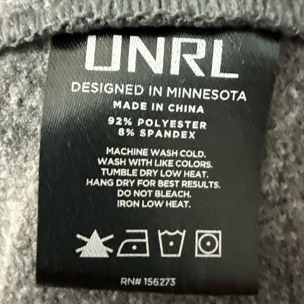 UNRL Elite Quarter Zip Pullover Mens 3XL Gray Heather Performance Stretch Golf - Picture 10 of 14